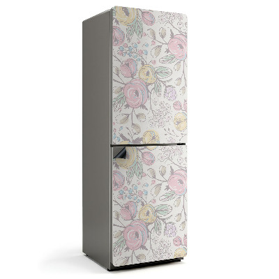 Magnet na ledničku Květinový motiv v jemných odstínech