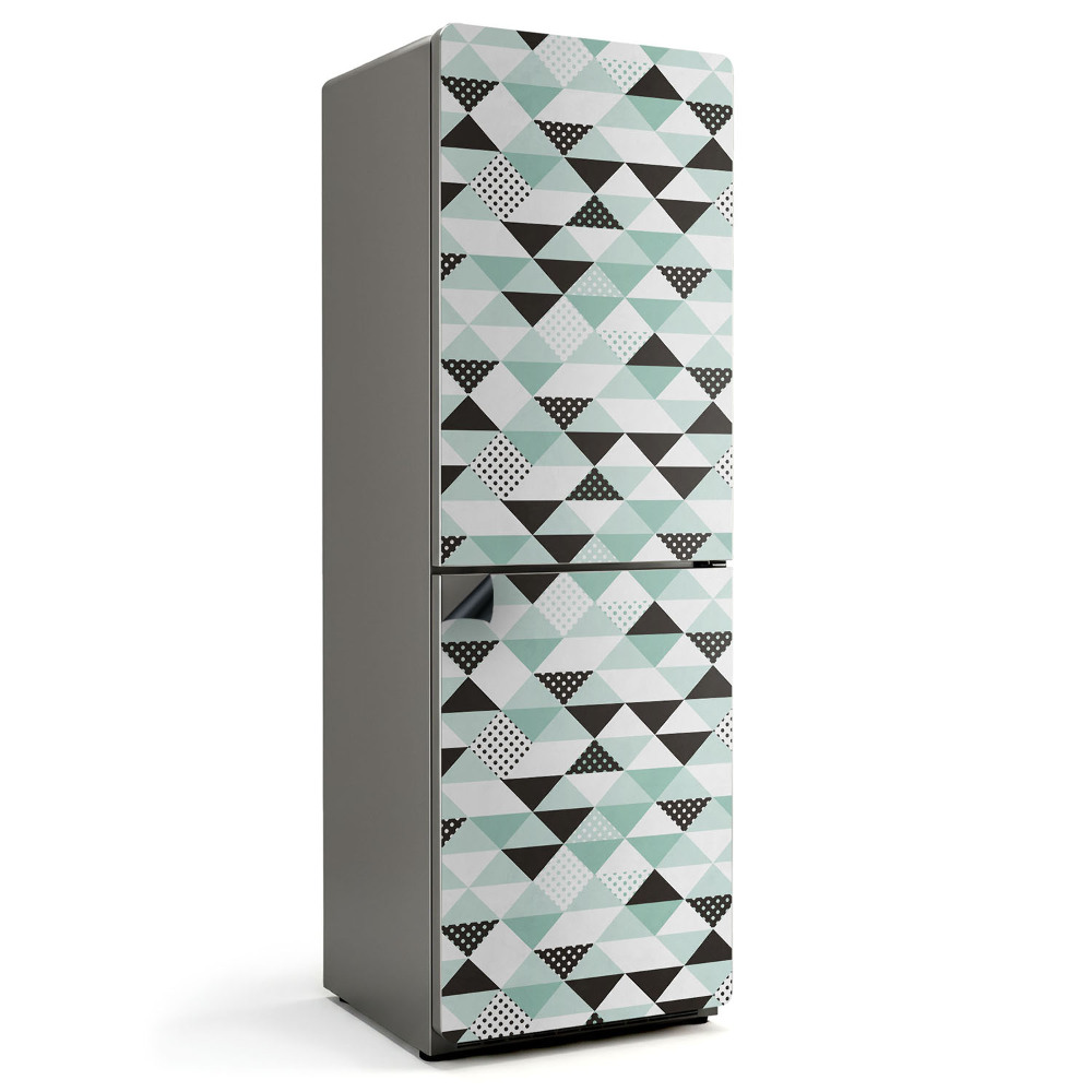 Magnet na ledničku Trojúhelníky a tečky v harmonickém uspořádání