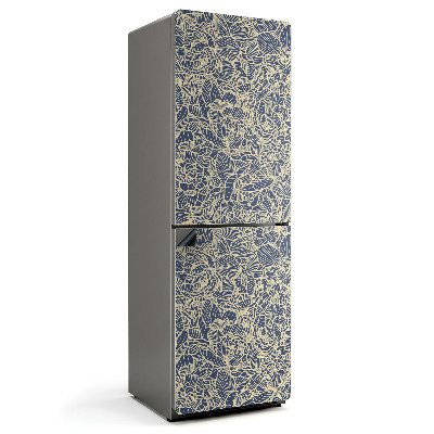 Magnet na ledničku Květinový motiv s geometrickými liniemi