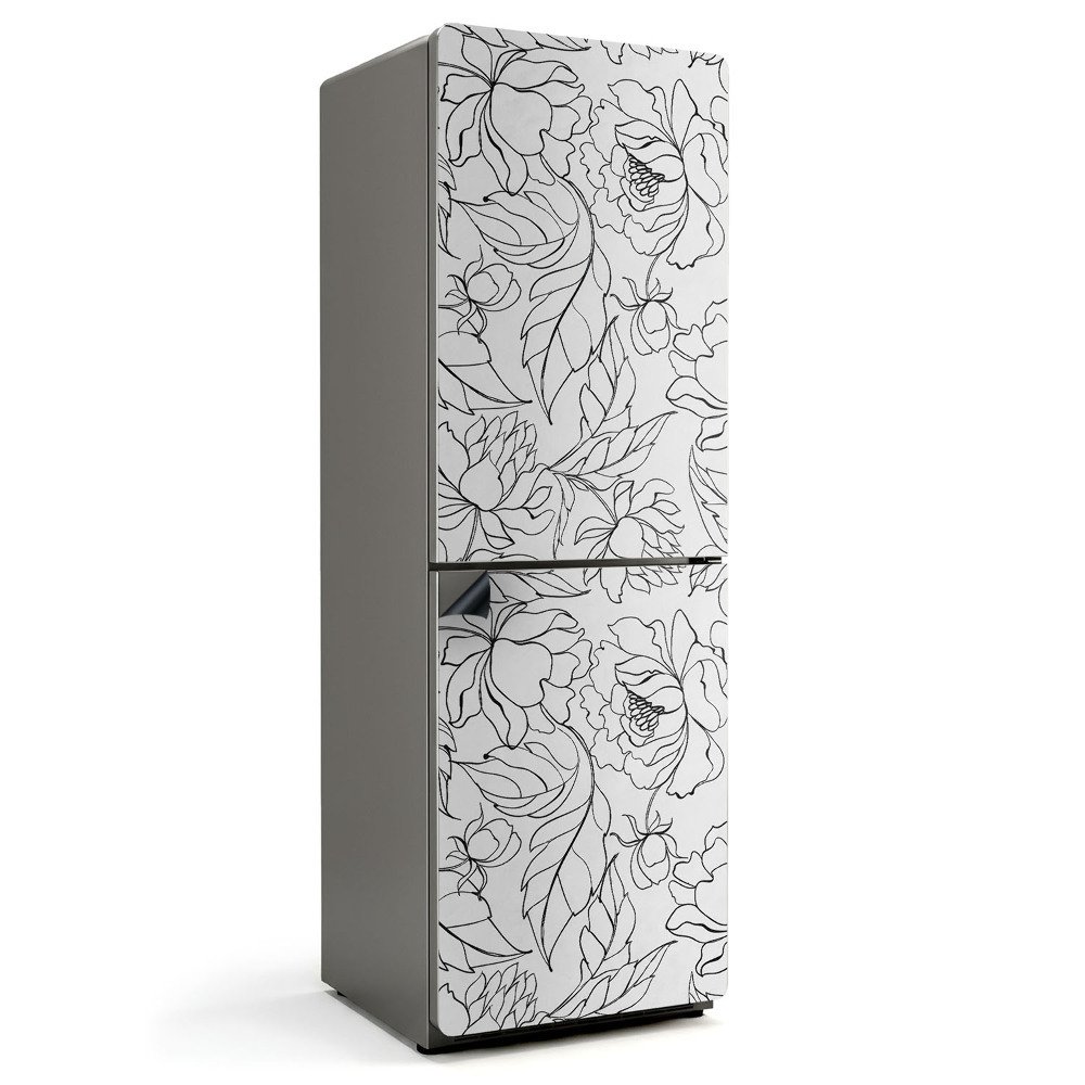 Magnet na ledničku Květinový vzor v řadě