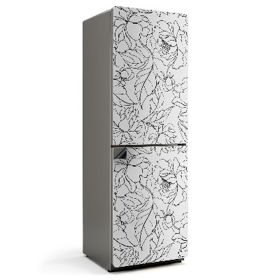 Magnet na ledničku Květinový vzor v řadě