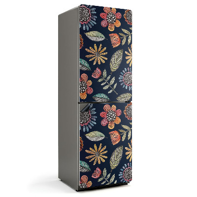 Magnet na ledničku Květinový motiv se zelenými listy