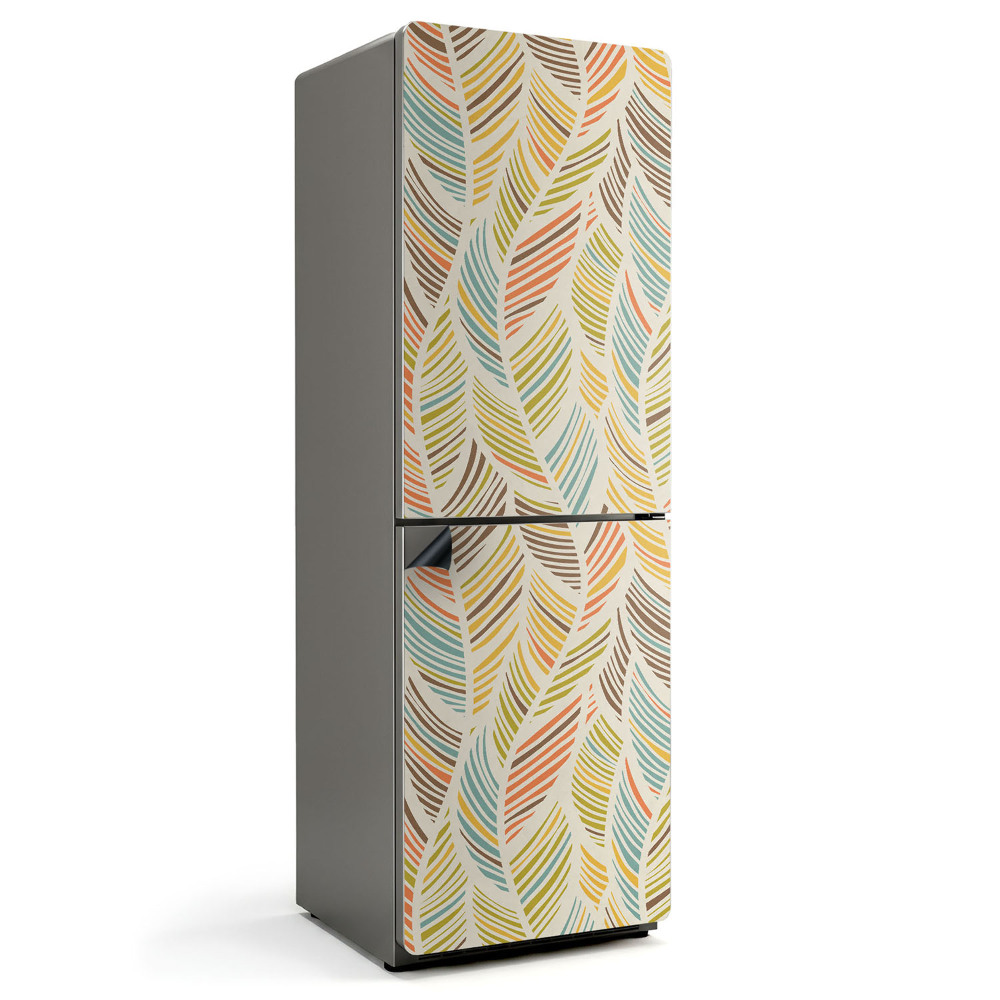 Magnet na ledničku Zelené vlny s motivem listů