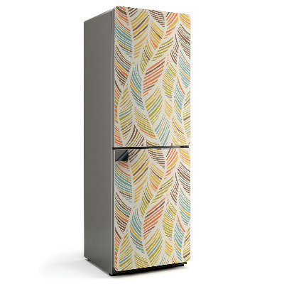 Magnet na ledničku Zelené vlny s motivem listů