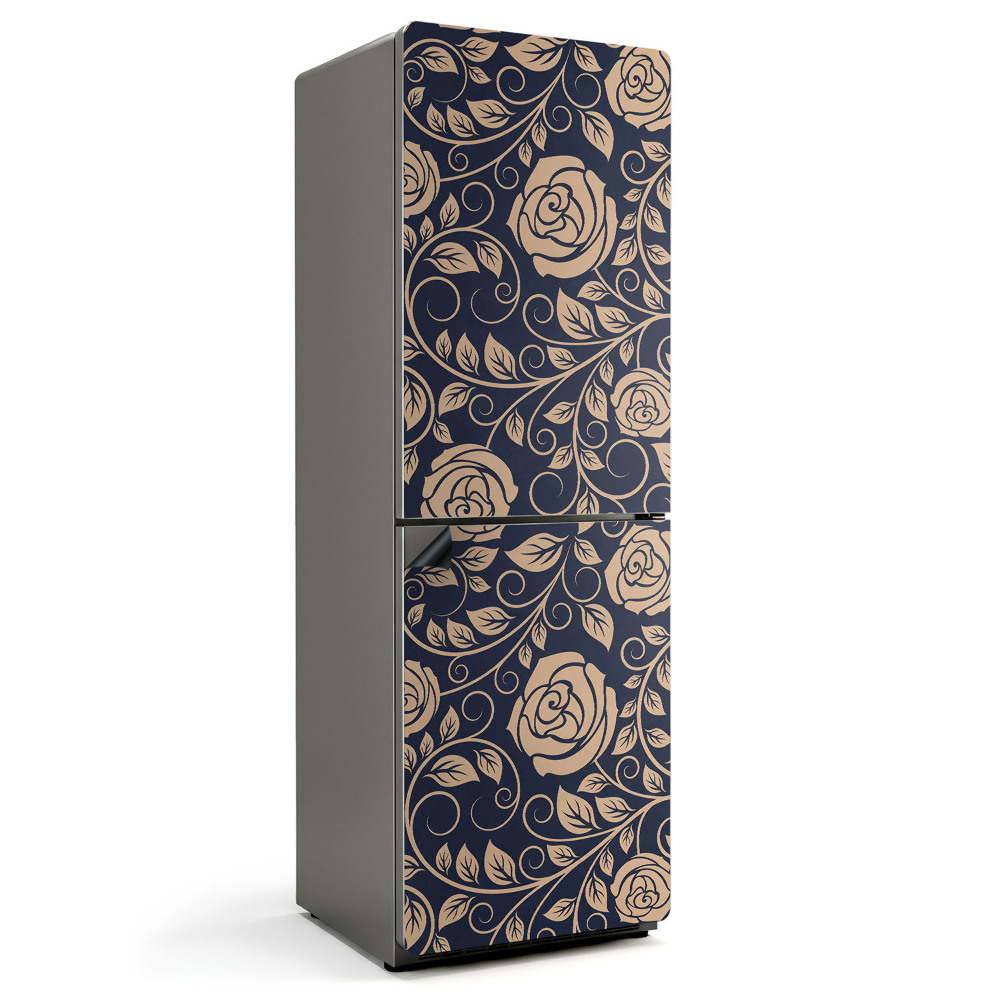 Magnet na ledničku Květinový motiv se zelenými listy