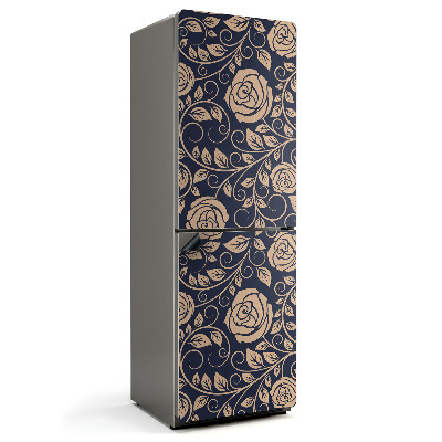 Magnet na ledničku Květinový motiv se zelenými listy