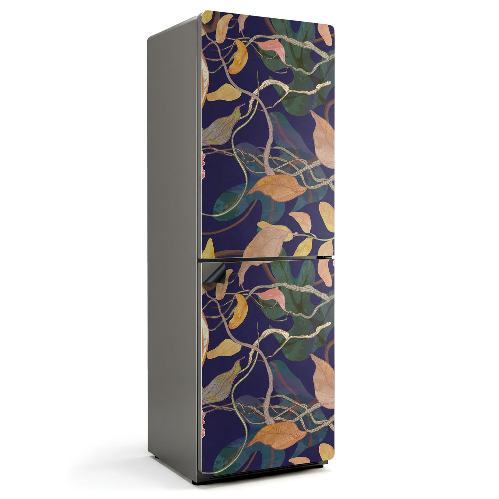 Magnet na ledničku Zelené motivy a listové vzory