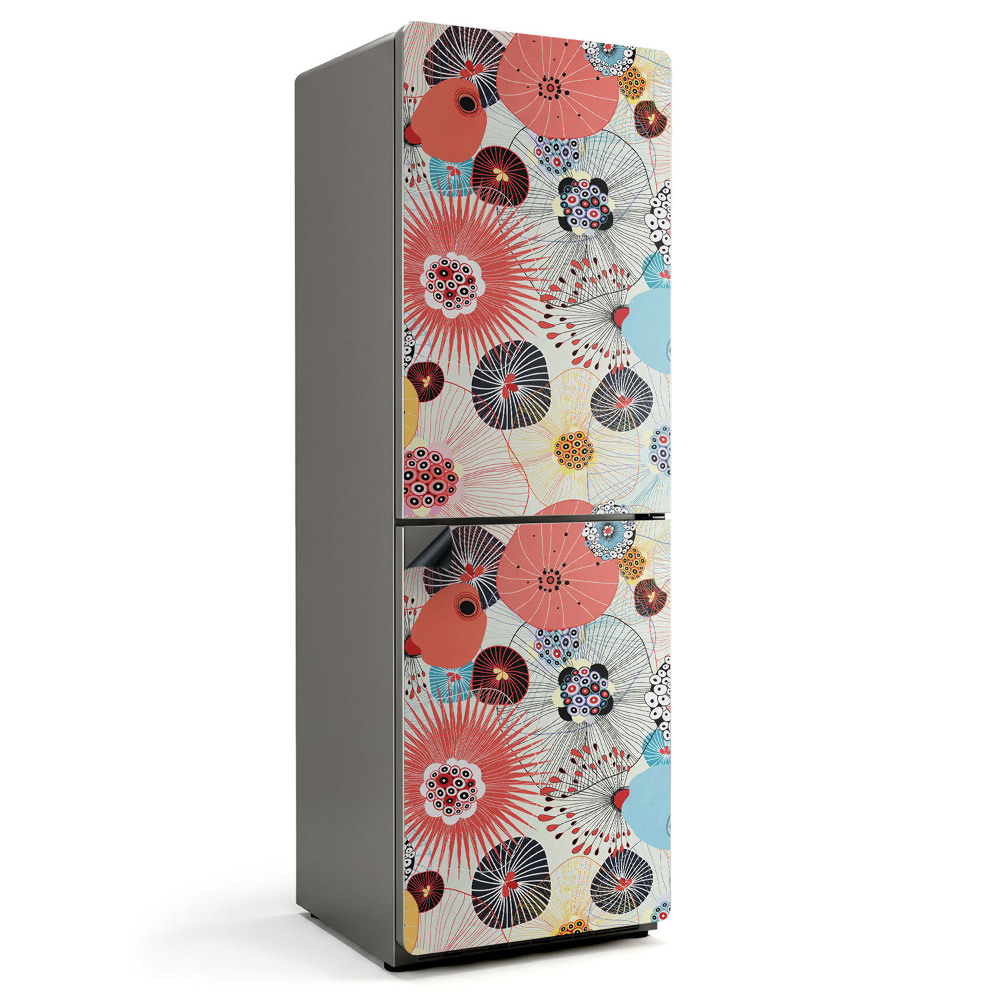 Magnet na ledničku Květinové motivy v abstraktním stylu