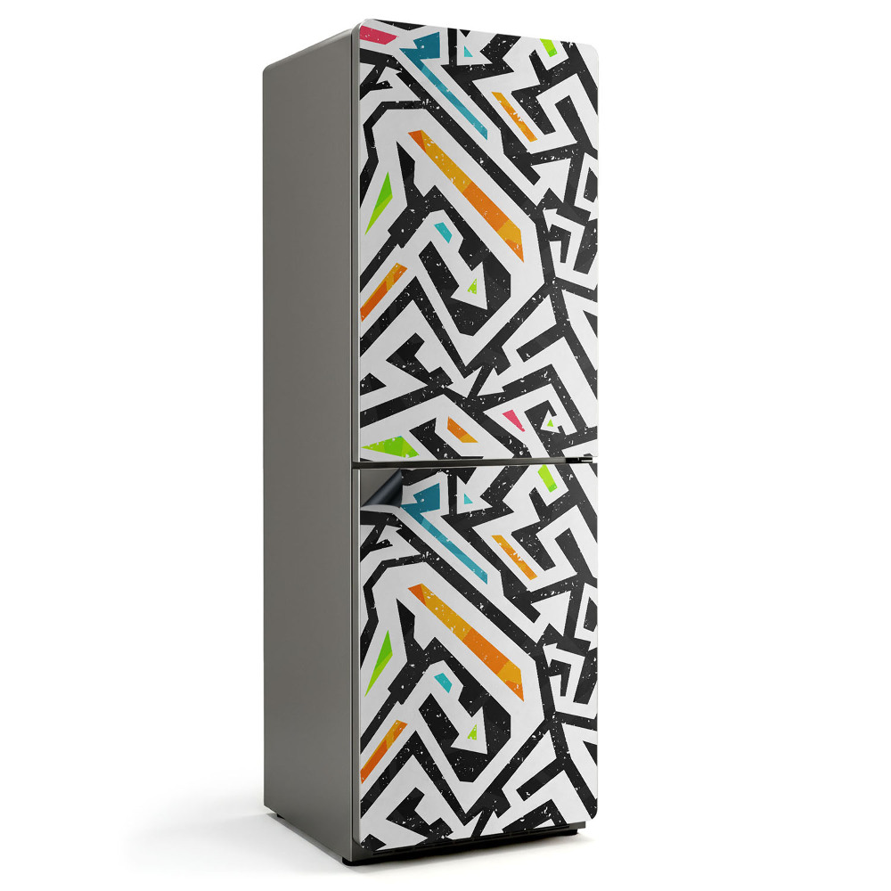 Magnet na ledničku Abstraktní liniový motiv