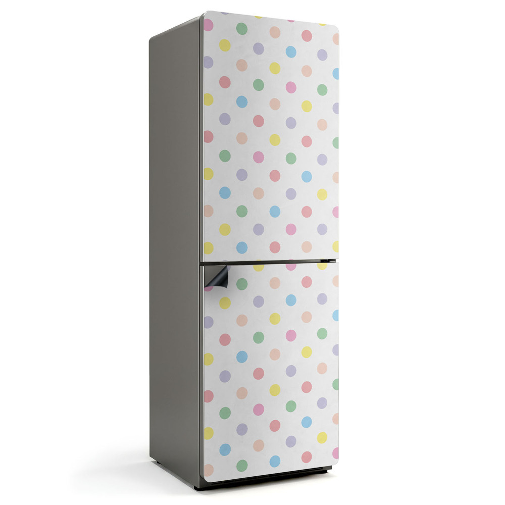 Magnet na ledničku Tečky v pastelových odstínech