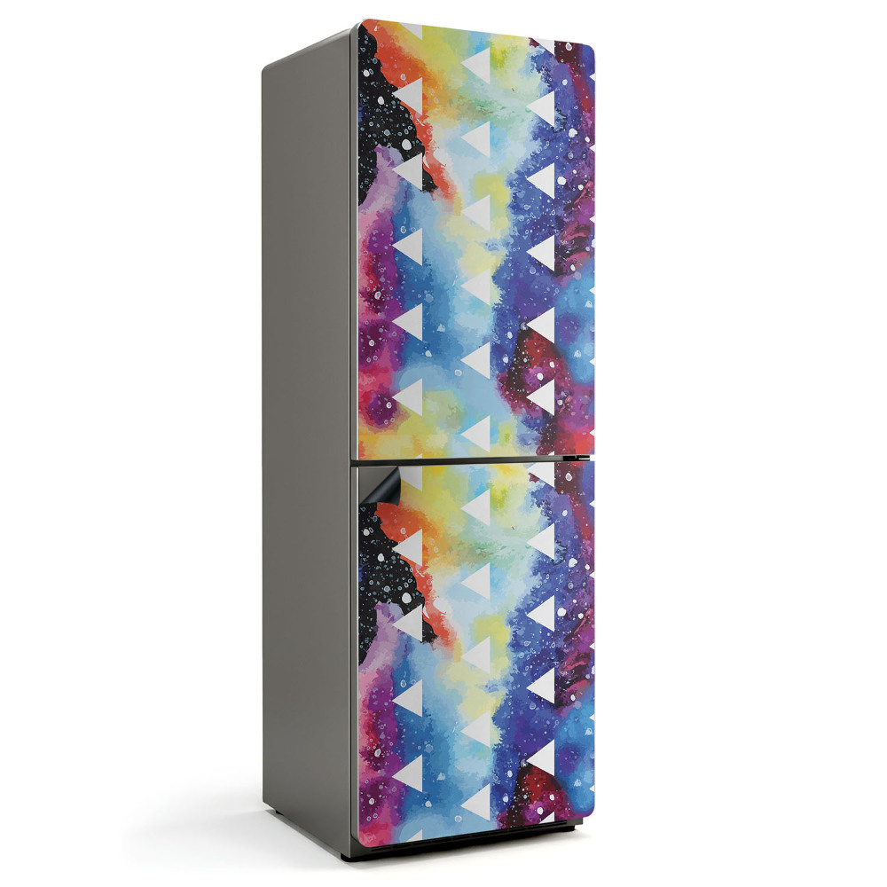 Magnet na ledničku Trojúhelníkový vzor na akvarelovém pozadí