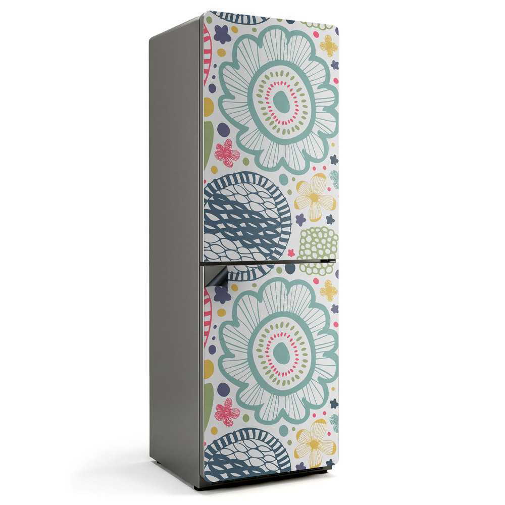 Magnet na ledničku Květinový a geometrický vzor