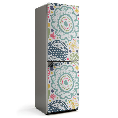 Magnet na ledničku Květinový a geometrický vzor