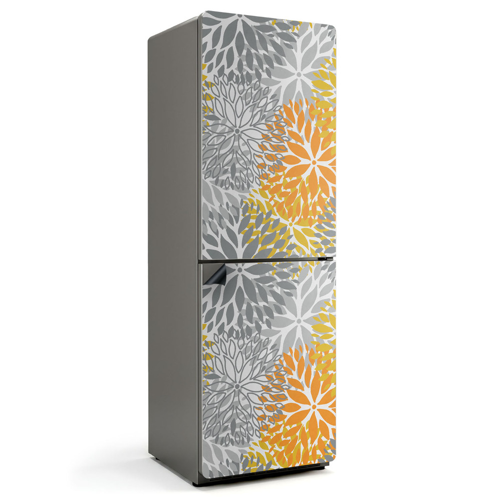 Magnet na ledničku Rostlinné motivy v geometrických tvarech