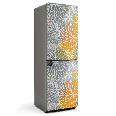 Magnet na ledničku Rostlinné motivy v geometrických tvarech