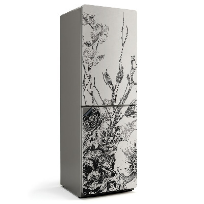 Magnet na ledničku Květinový motiv s větvičkami