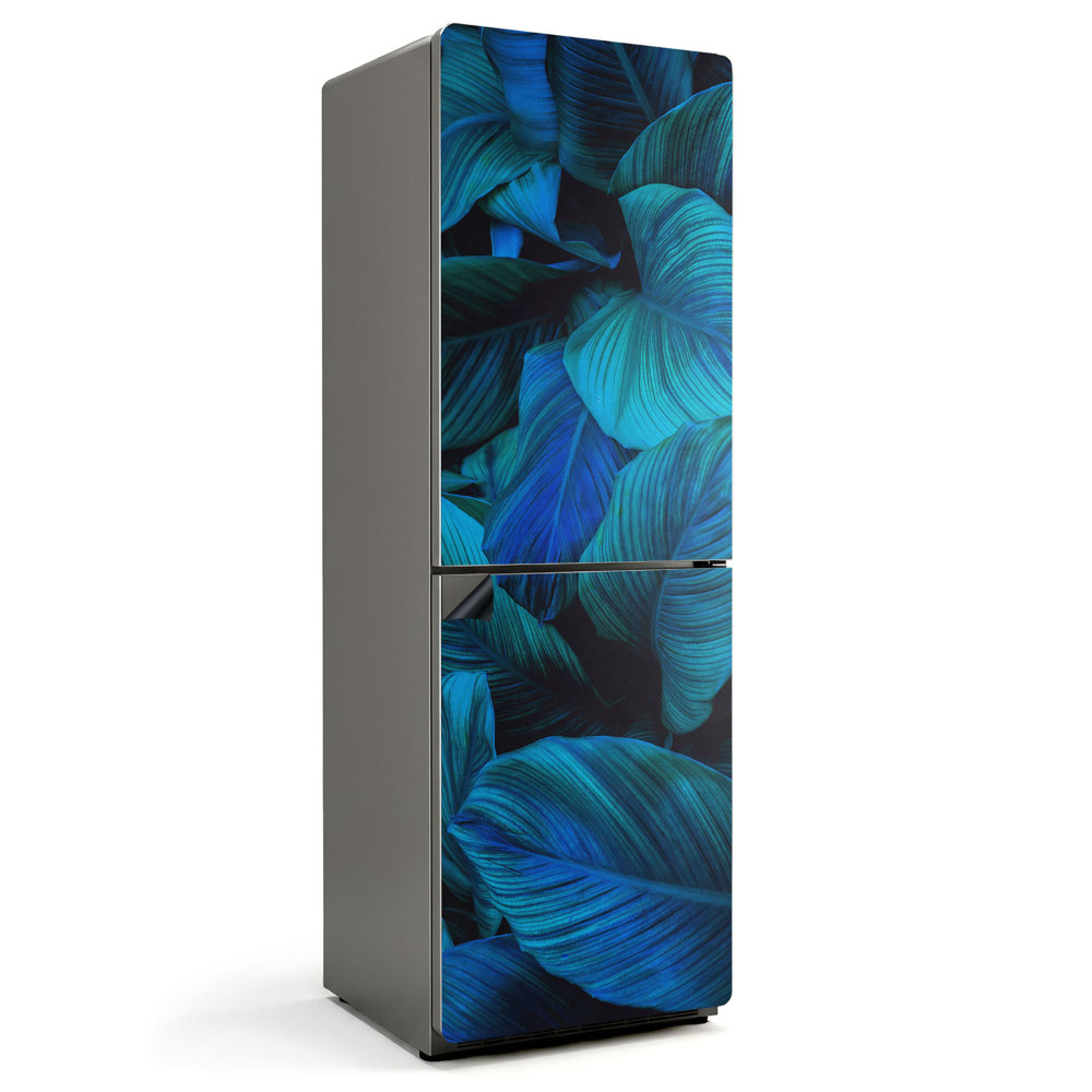 Magnet na ledničku Modré listové motivy