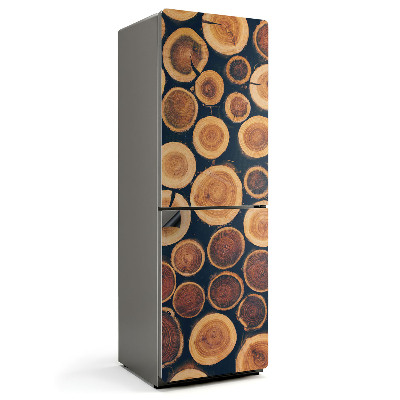 Magnet na ledničku Vzory průřezu přírodního dřeva