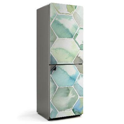 Magnet na ledničku Šestiúhelníkový akvarelový motiv