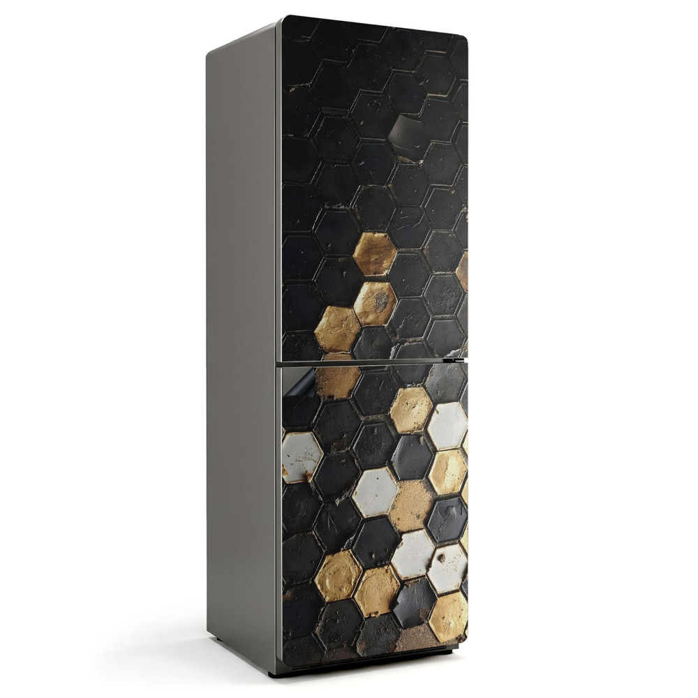 Magnet na ledničku Šestiúhelníkový geometrický motiv