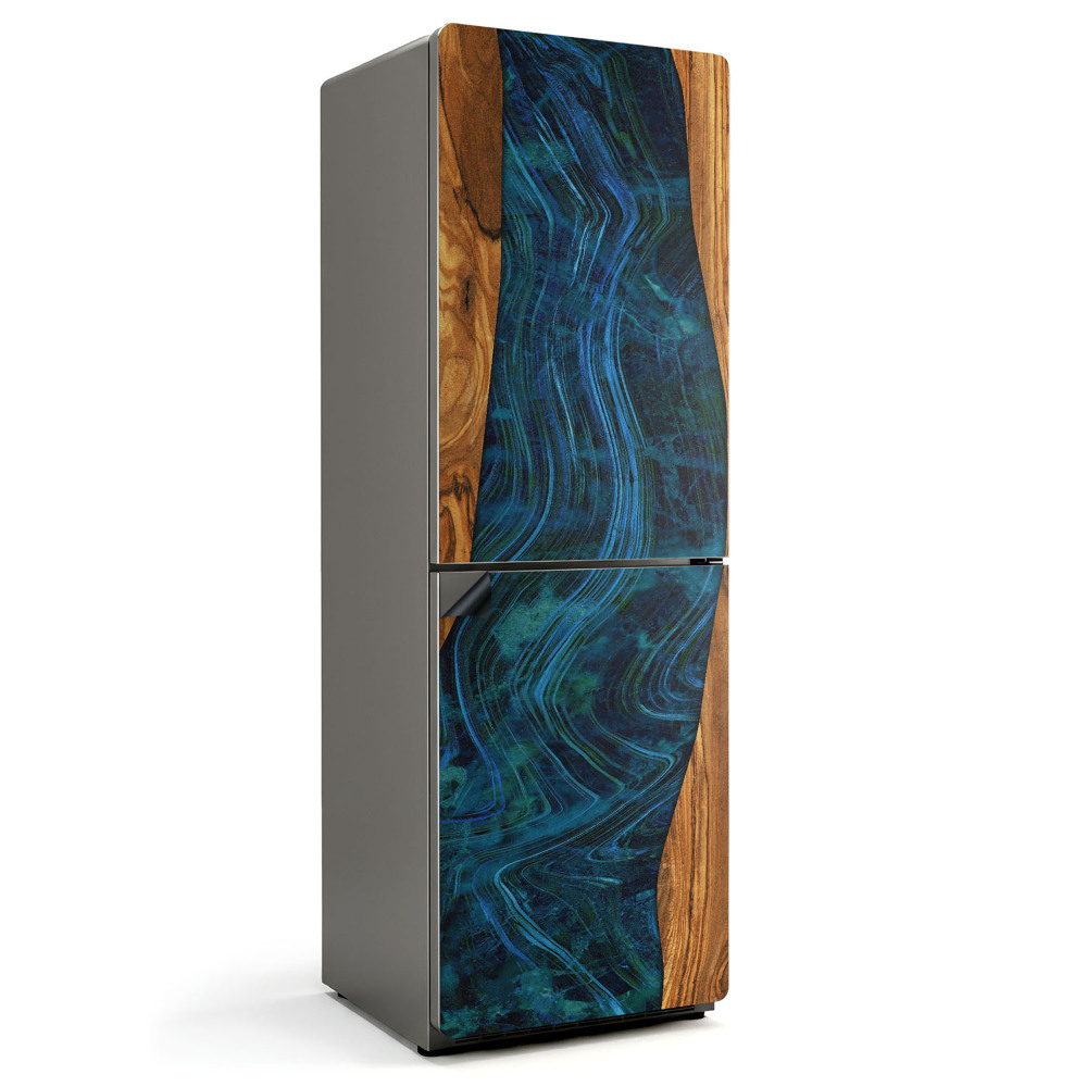 Magnet na ledničku Pryskyřičná vlna na dřevěném povrchu