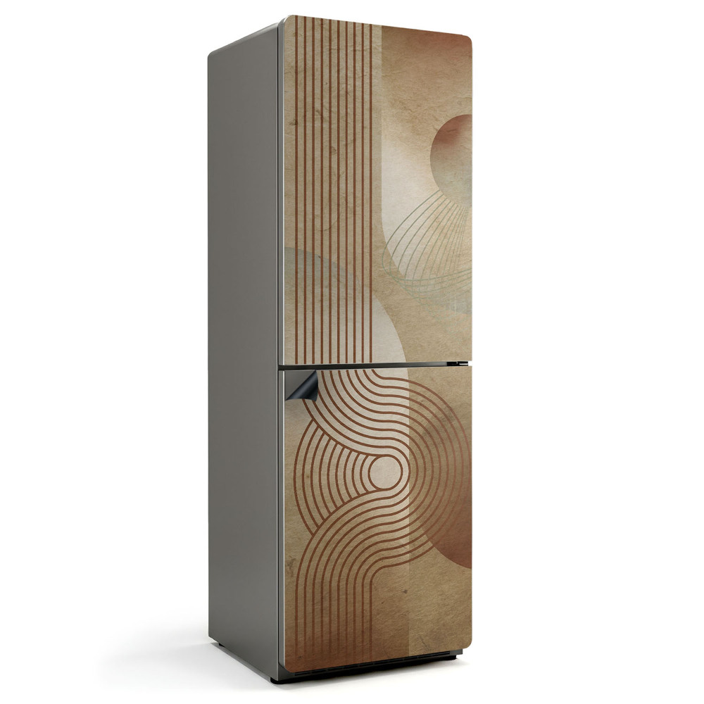 Magnet na ledničku Abstraktní vzory čar a tvarů