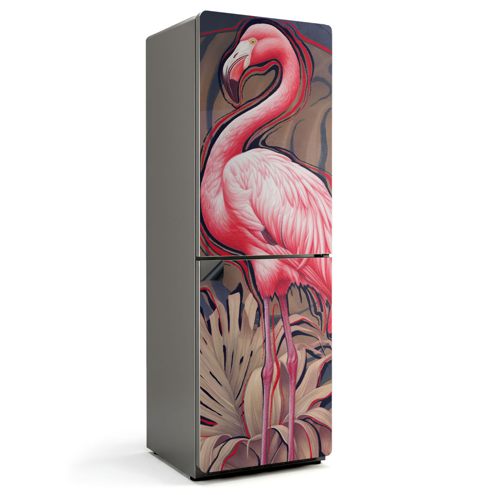 Magnet na ledničku Tropický plameňák v elegantním stylu