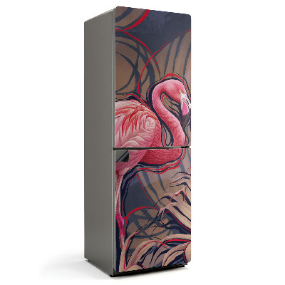 Magnet na ledničku Tropický plameňák v exotickém stylu