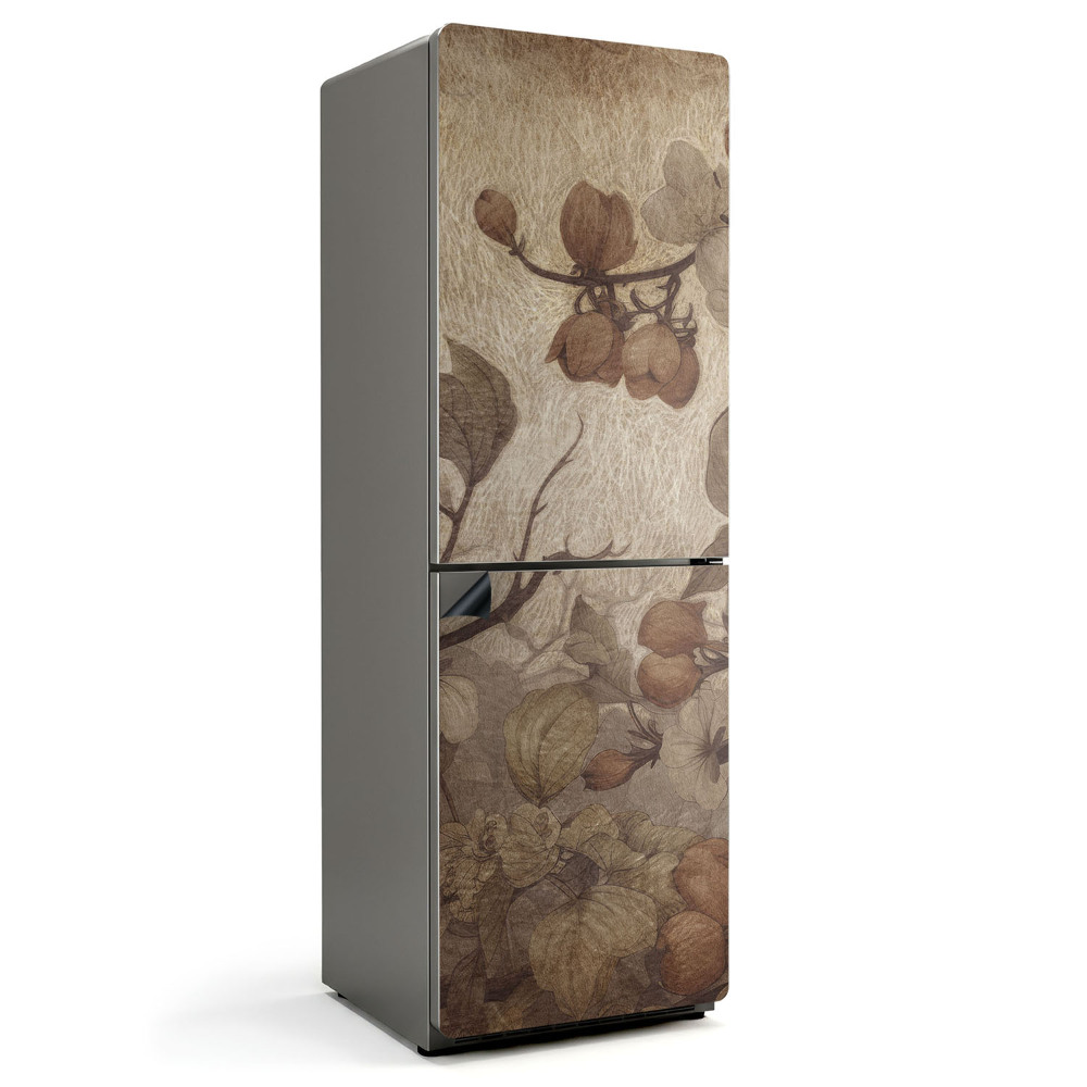 Magnet na ledničku Květinový vzor v tlumených odstínech