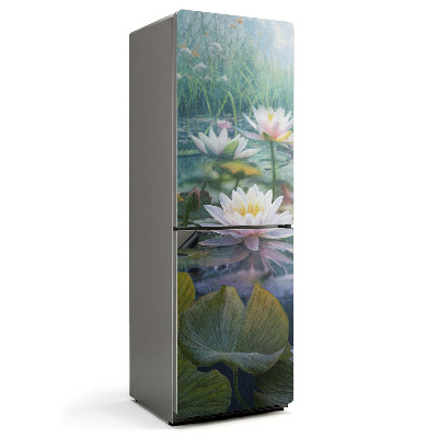 Magnet na ledničku Květiny na vodní hladině