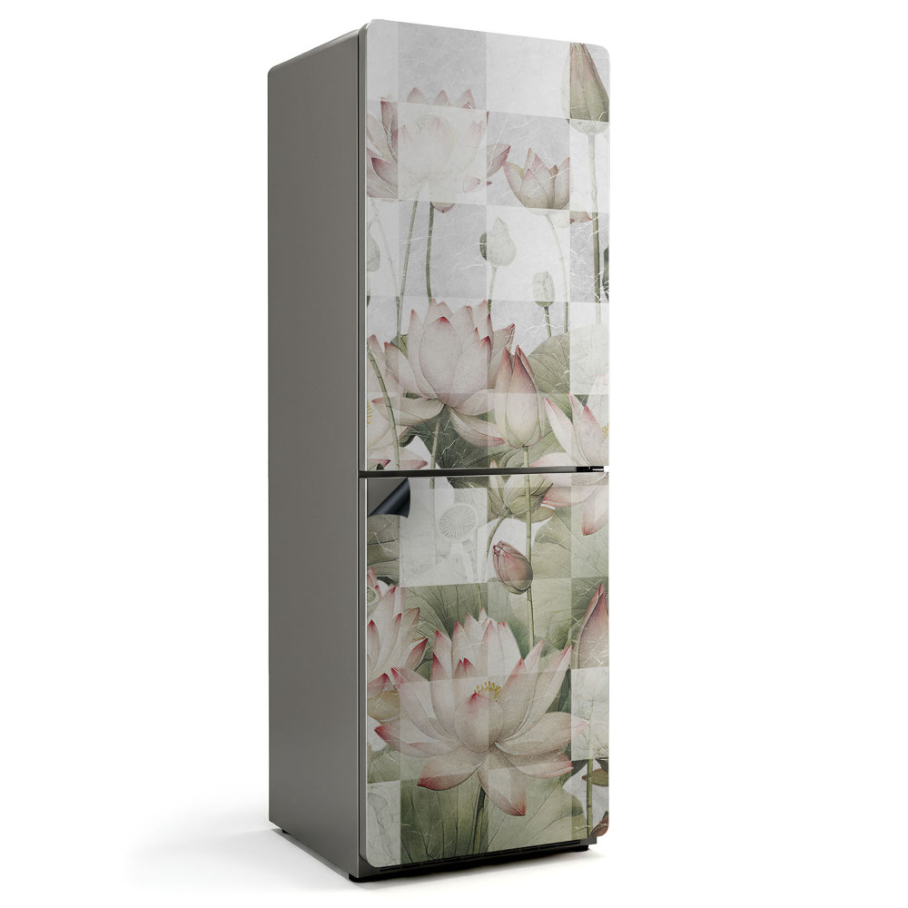 Magnet na ledničku Květinové šachy v lila stylu