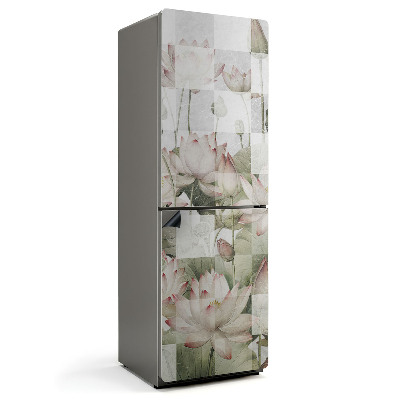 Magnet na ledničku Květinové šachy v lila stylu