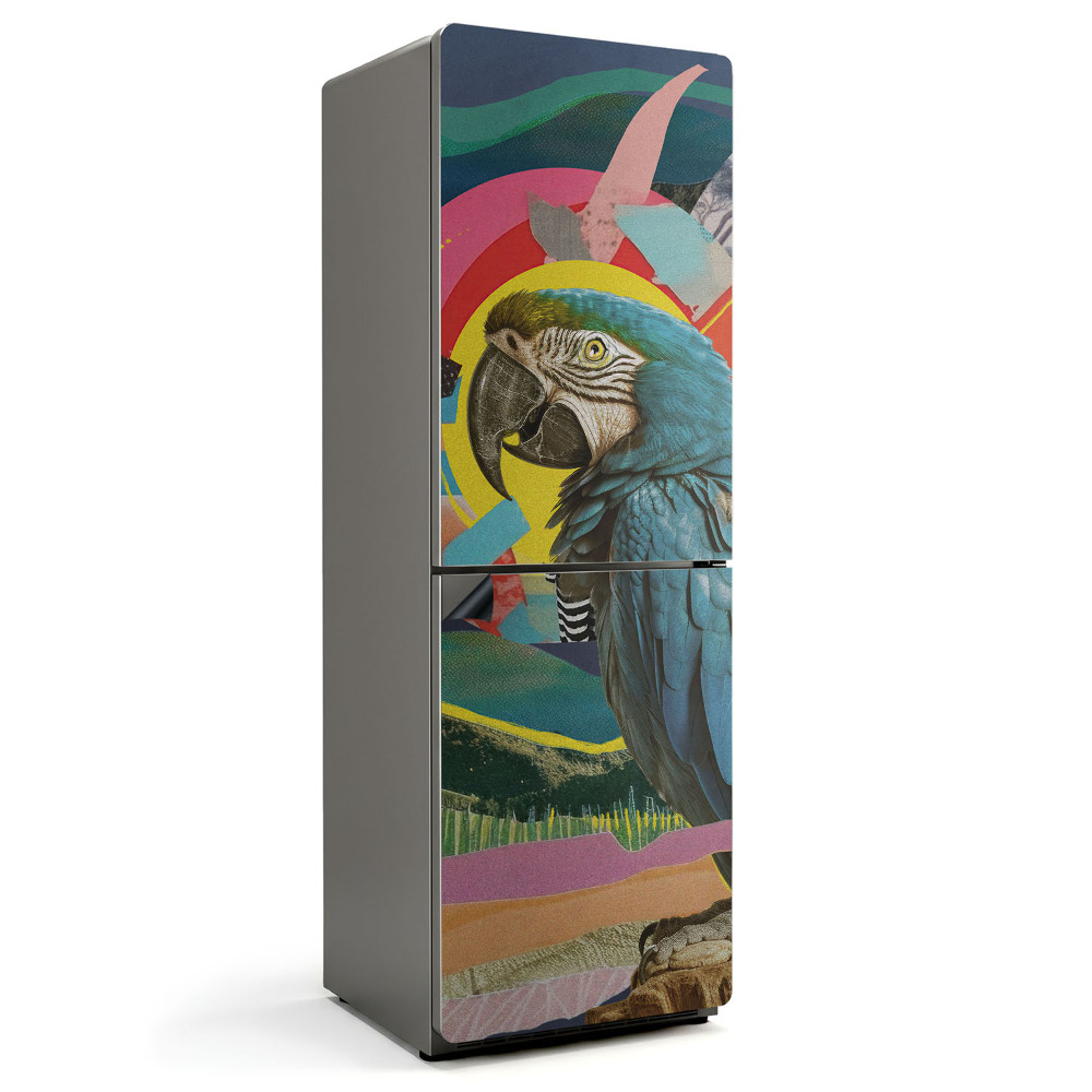 Magnet na ledničku Abstraktní styl papouška