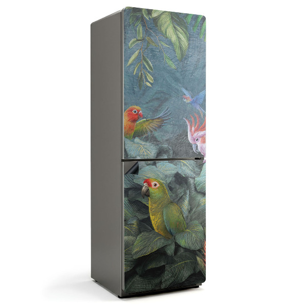 Magnet na ledničku Exotické ptáky v houští