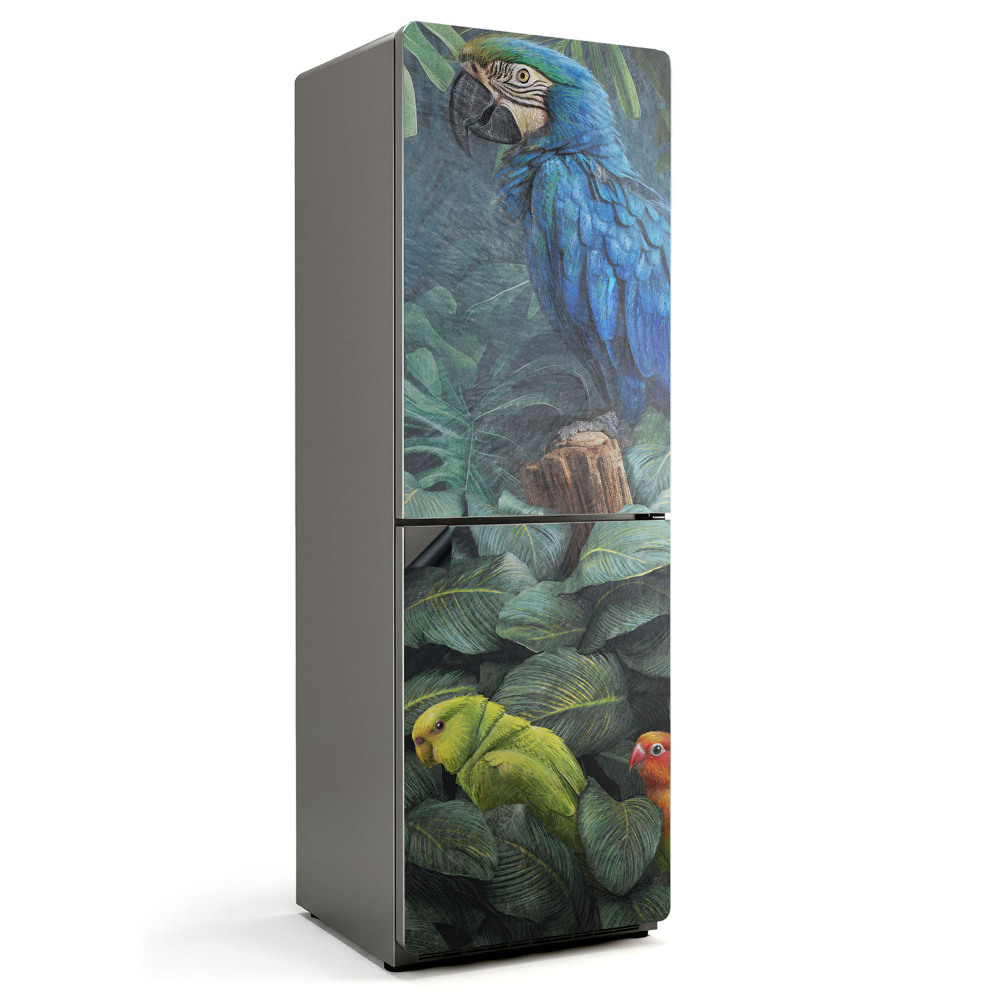 Magnet na ledničku Tropických papoušků v zelené džungli