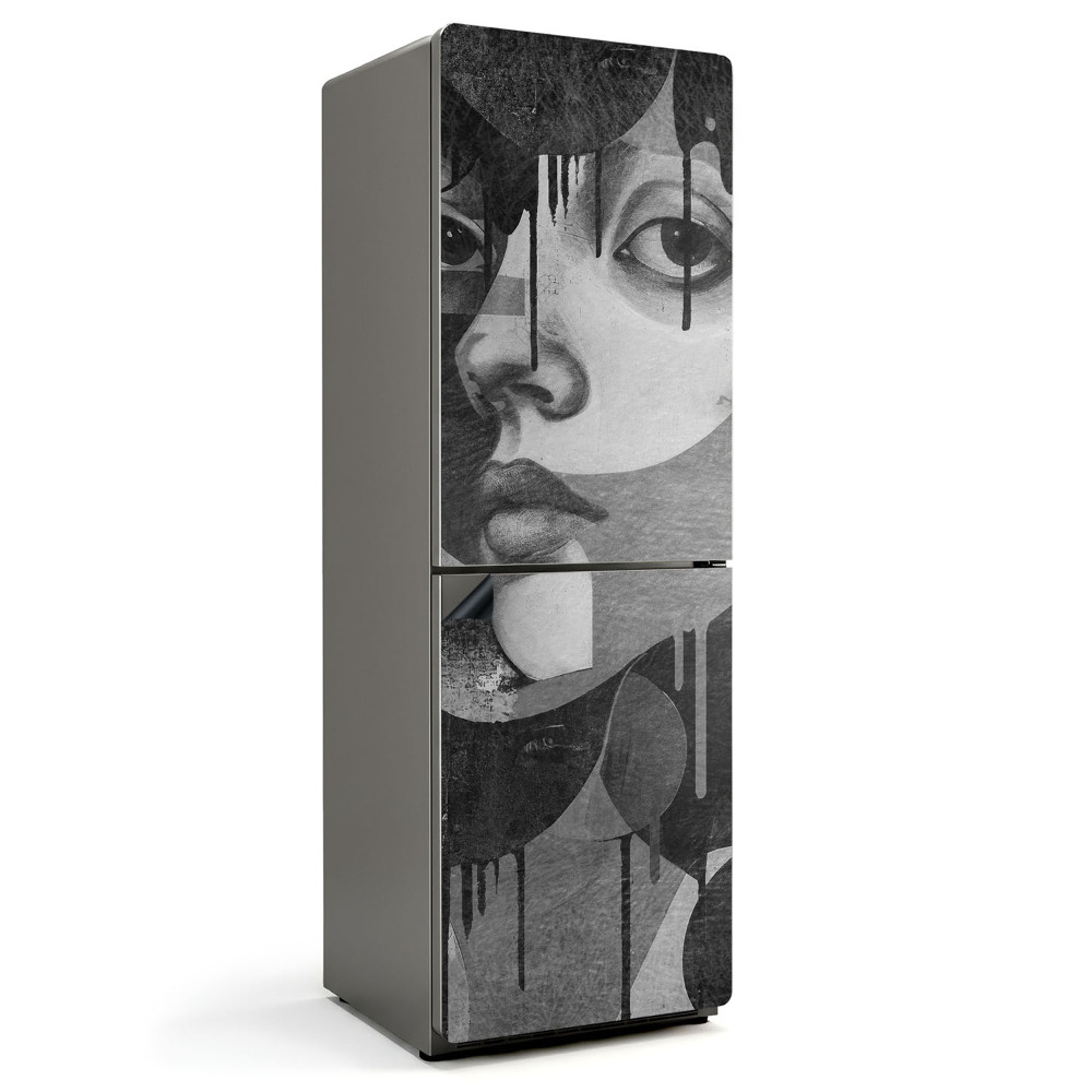 Magnet na ledničku Abstraktní obraz obličeje