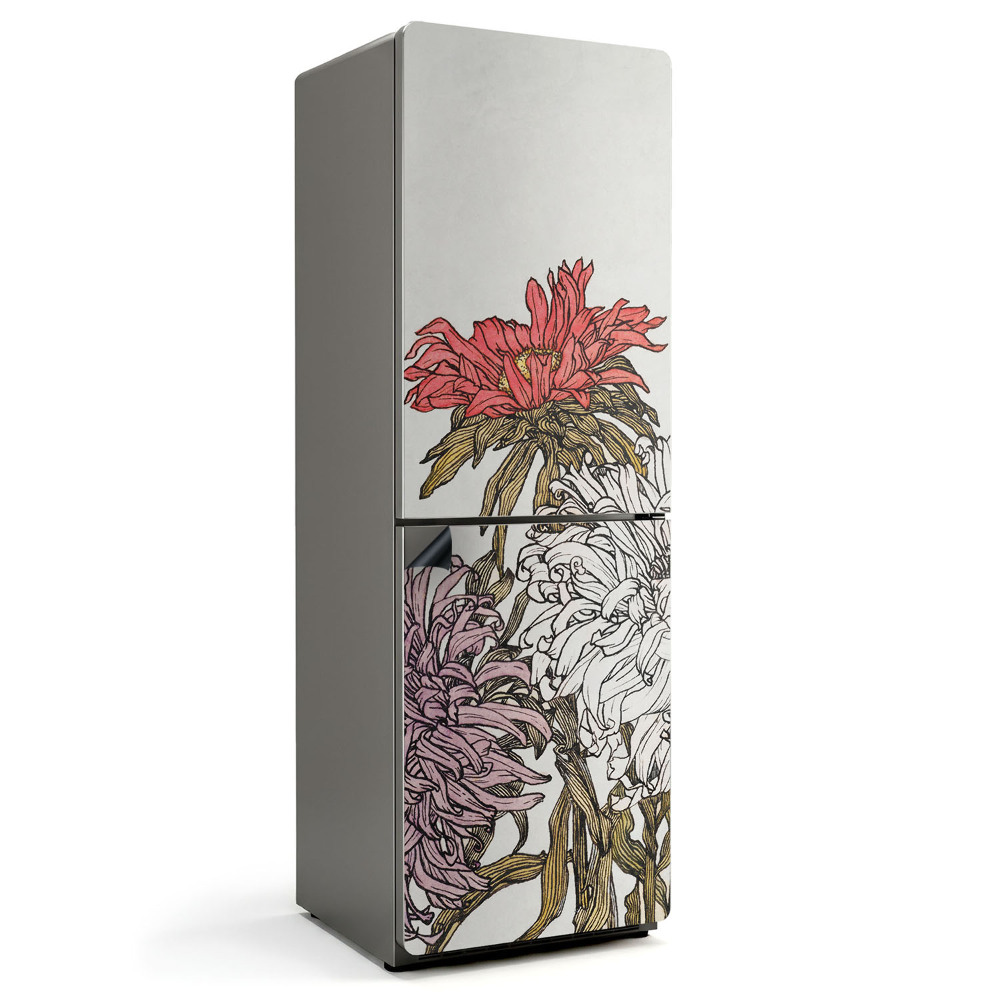 Magnet na ledničku Květinový motiv s jemnými akcenty