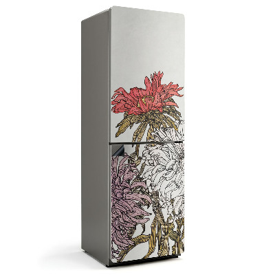 Magnet na ledničku Květinový motiv s jemnými akcenty