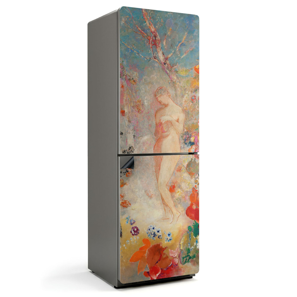 Magnet na ledničku Květinová silueta obklopená přírodou