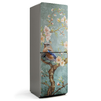 Magnet na ledničku Migrace ptáků v květinách