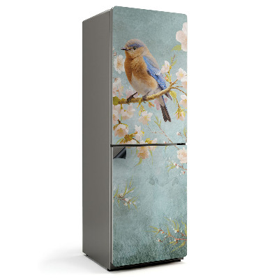 Magnet na ledničku Pták na květnaté větvi
