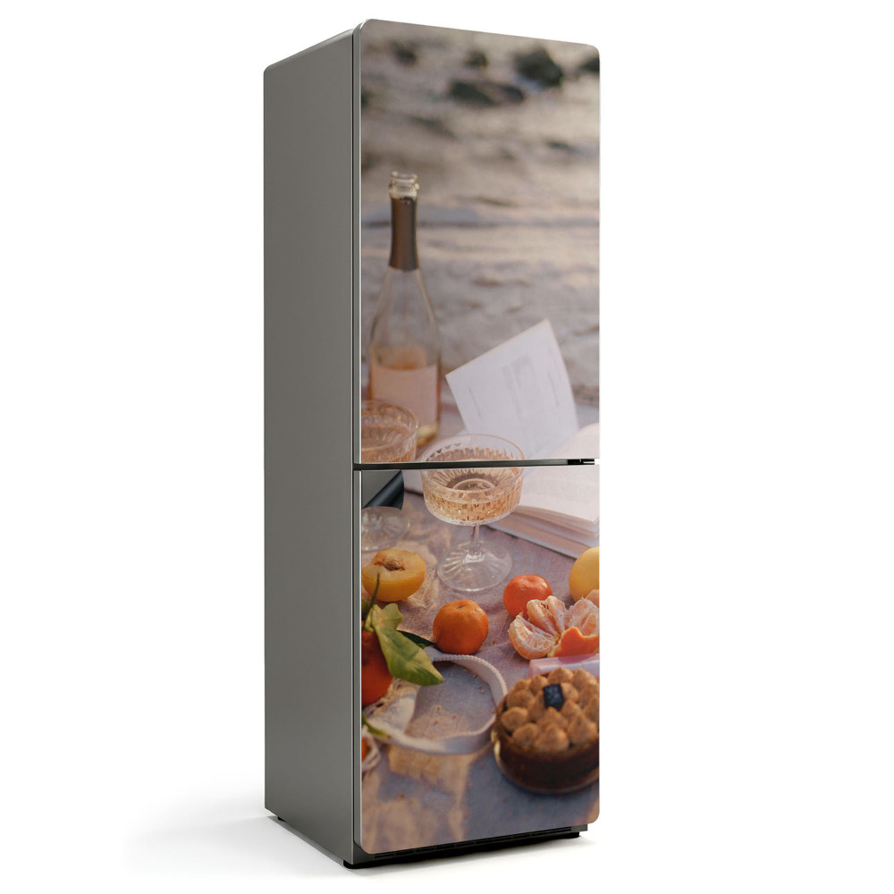 Magnet na ledničku Ovocné kouzlo na piknikovém pozadí