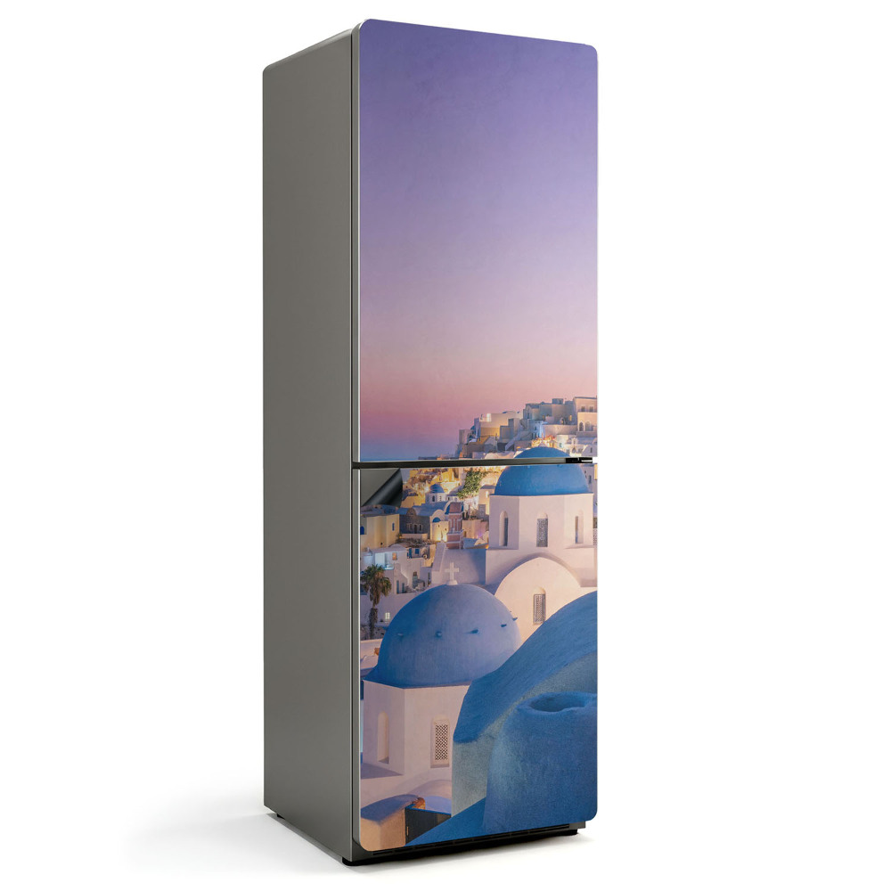 Magnet na ledničku Santorini krajina