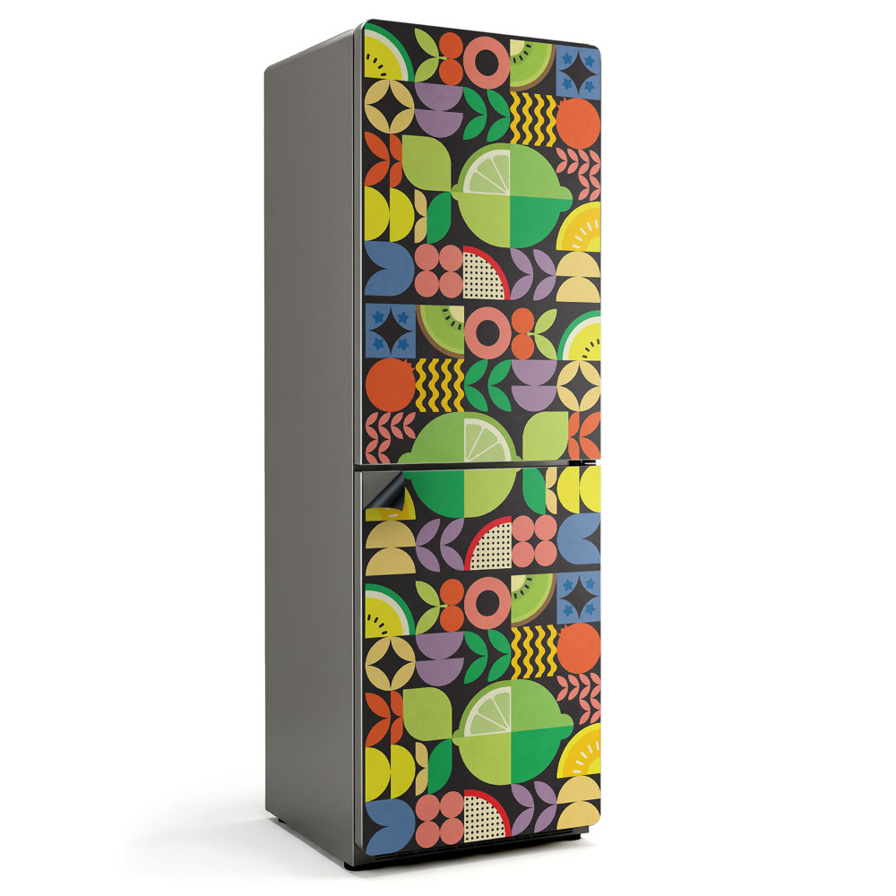 Magnet na ledničku Geometrie ovoce v barvách