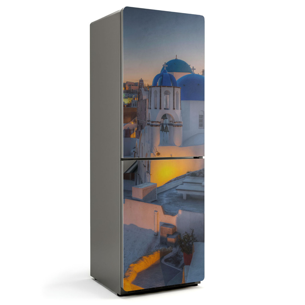 Magnet na ledničku Santorini v malebném prostředí