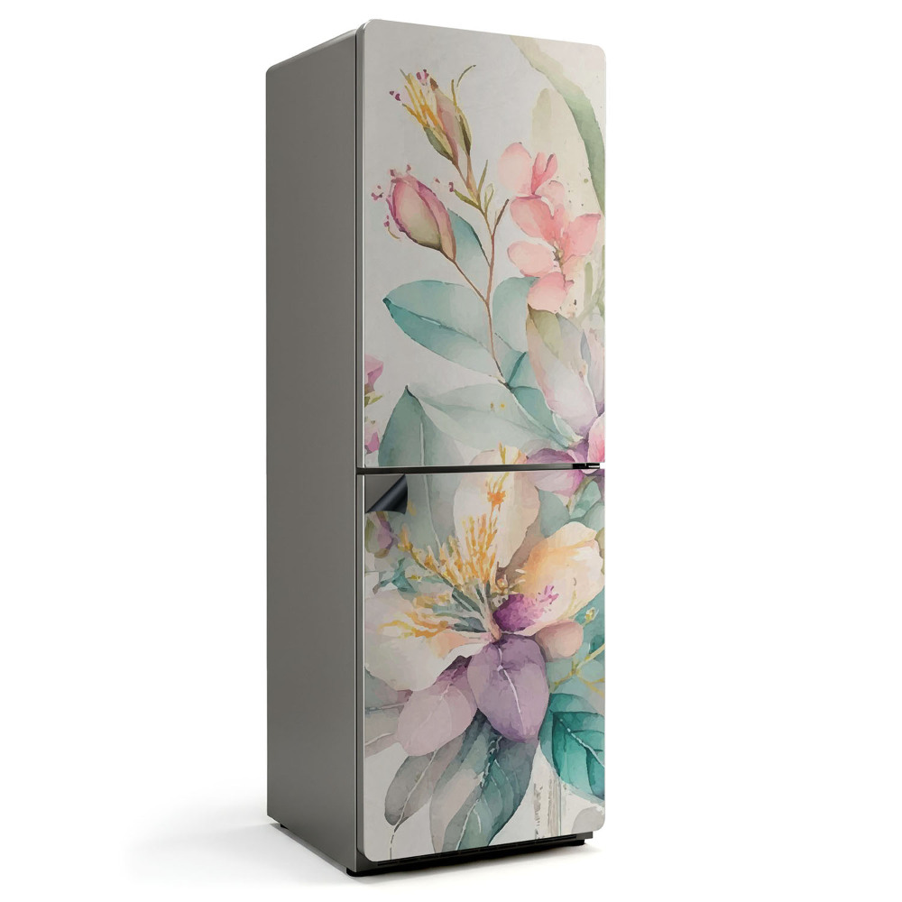 Magnet na ledničku Květinové akvarelové kompozice