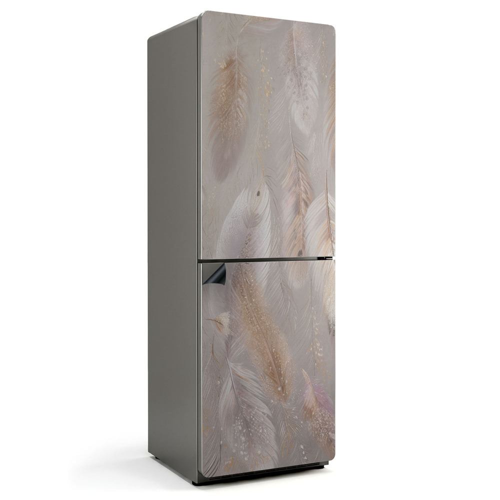 Magnet na ledničku Světlé peří na pozadí