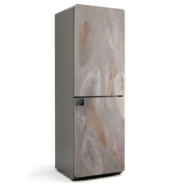 Magnet na ledničku Světlé peří na pozadí