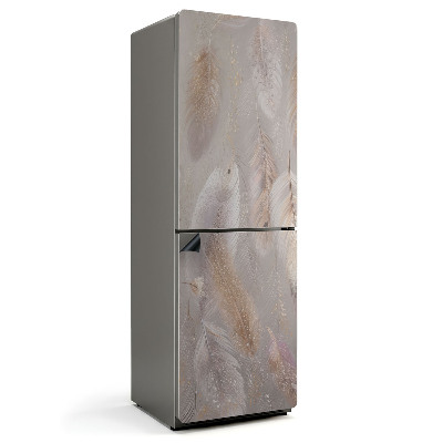 Magnet na ledničku Světlé peří na pozadí