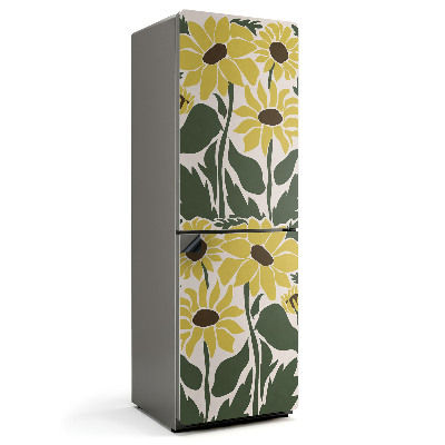 Magnet na ledničku Květinový motiv s listy